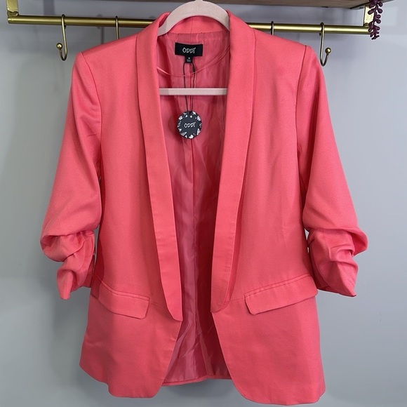 Women's Coral Pink Blazer - Picture 5 of 8